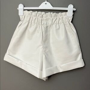 Boutique “Buddy Love” Faux Leather White Shorts - Size XS